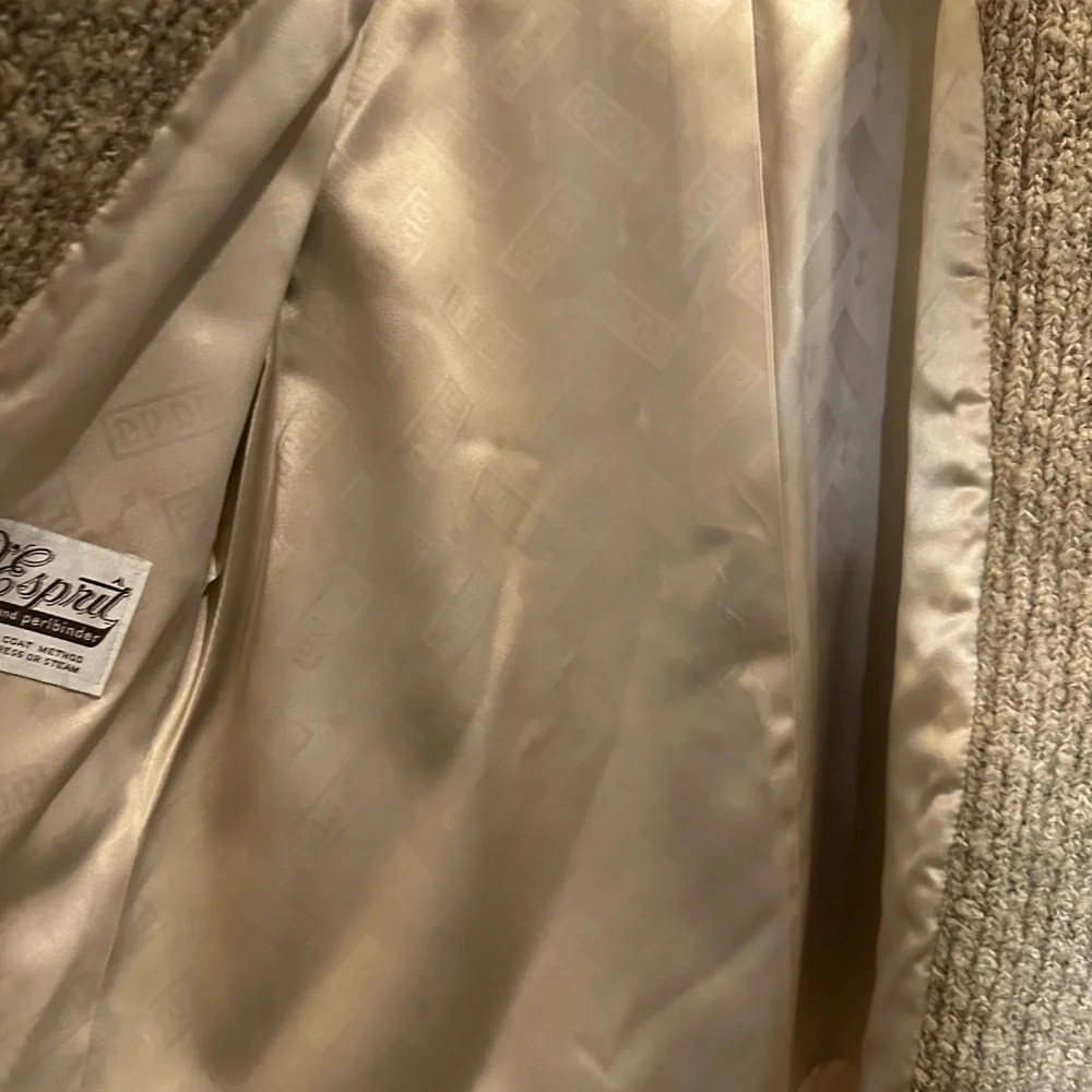 Esprit Cream vintage wool/faux fur union made Teddy Jacket 70’s - Picture 7 of 11